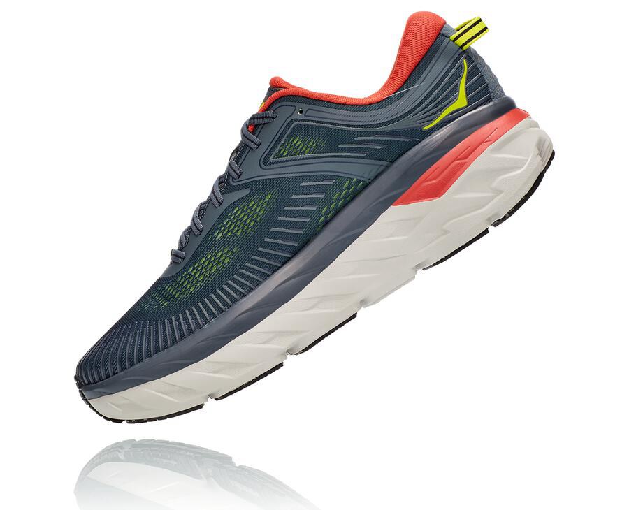 Hoka One One Bondi 7 Löparskor Herr - Marinblå - GVJZU-9768